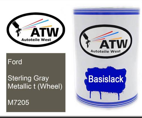 Ford, Sterling Gray Metallic t (Wheel), M7205: 500ml Lackdose, von ATW Autoteile West.